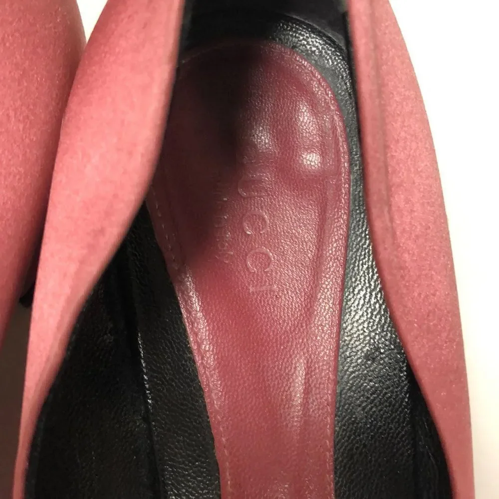 Vintage Gucci Pink Rose Satin Ballerina size 7B - Picture 8 of 8